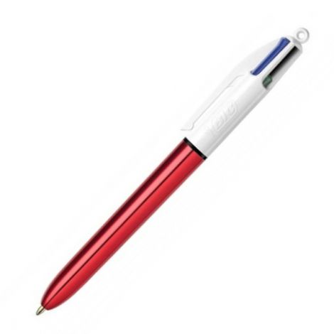 Długopis 4-kolorowy Bic 4 Colours 0.7mm, Czerwony metaliczny